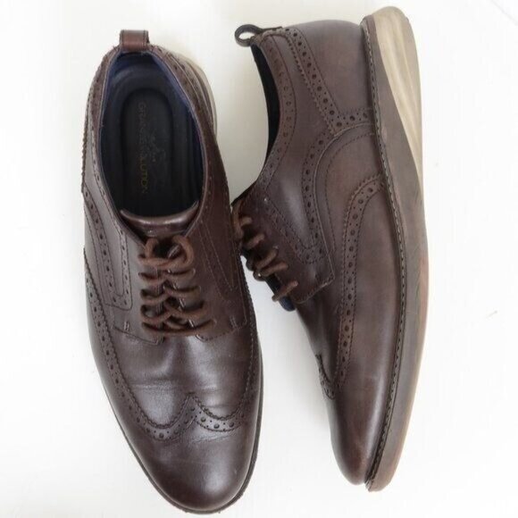 Cole Haan GrandEvolution Men\'s 11.5 Wide Leather Wingtip Oxford Loafer Preppy